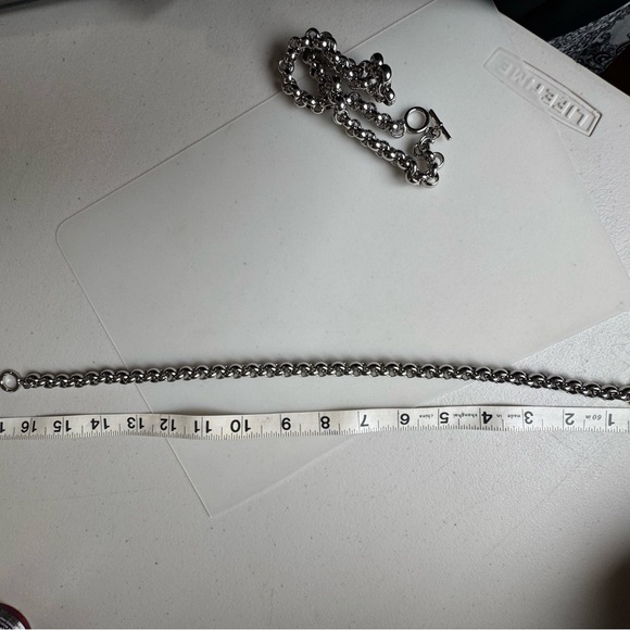 LOFT Polished Silver Chain Necklace NWOT - Picture 4 of 6
